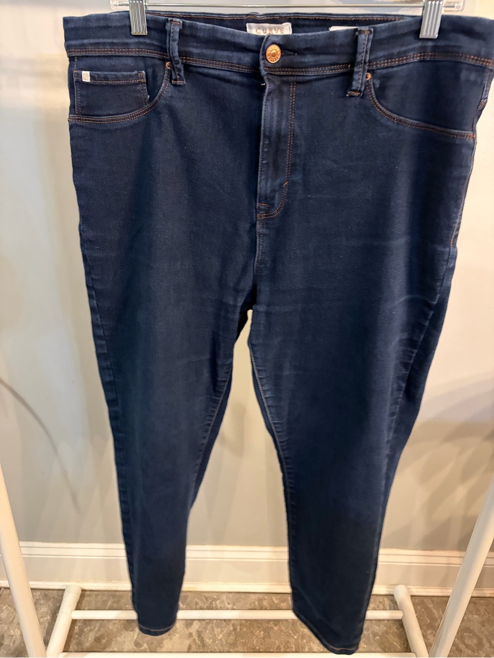 Curve Appeal minimalist jegging High-Rise Ankle Jeans in Dark Indigo size 16/33